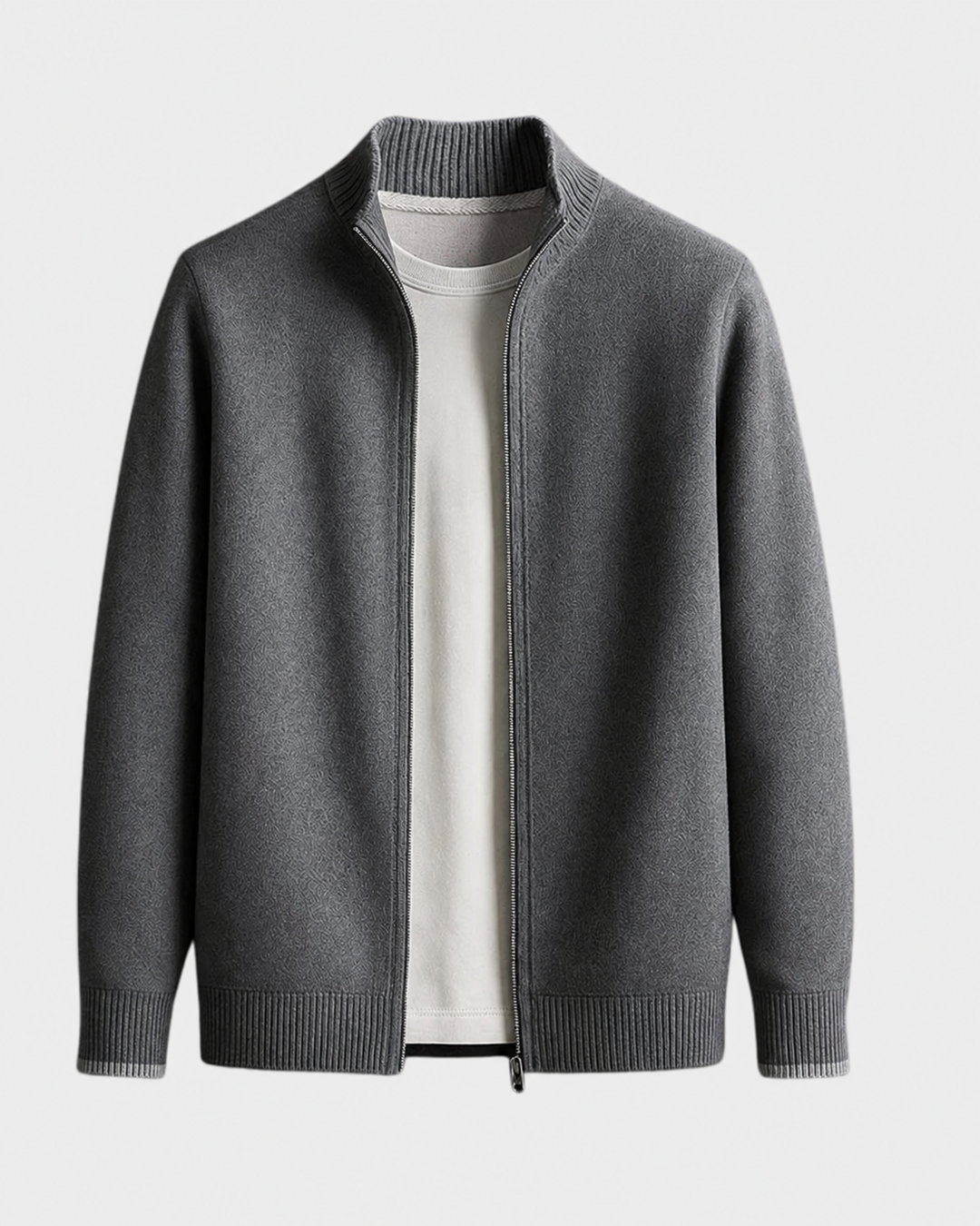 Herren Strickweste elegant im italienischen Stil in Grau