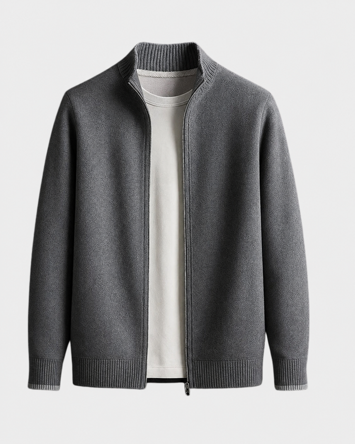 Herren Strickweste elegant im italienischen Stil in Grau