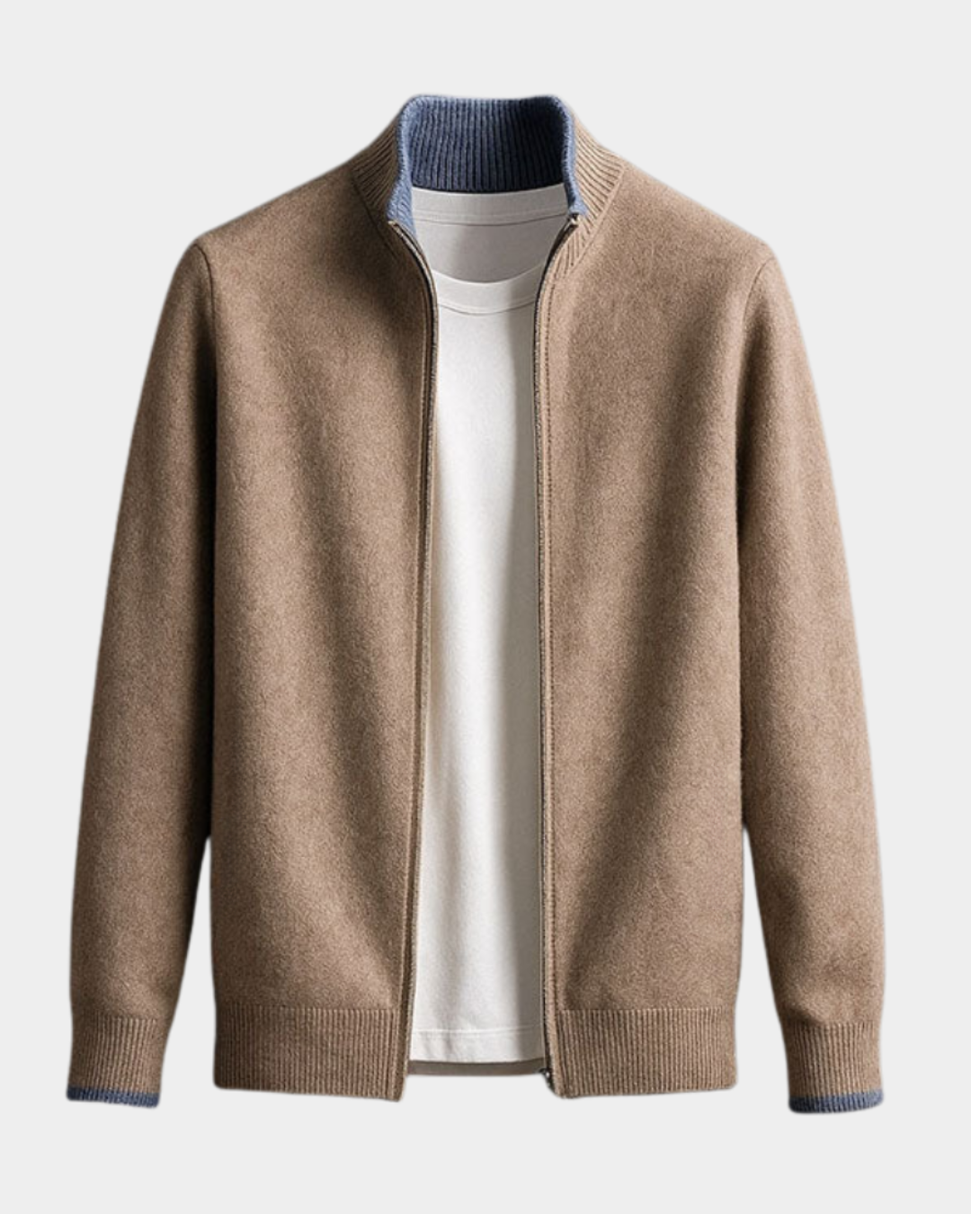 Herren Strickweste elegant im italienischen Stil in Kamel