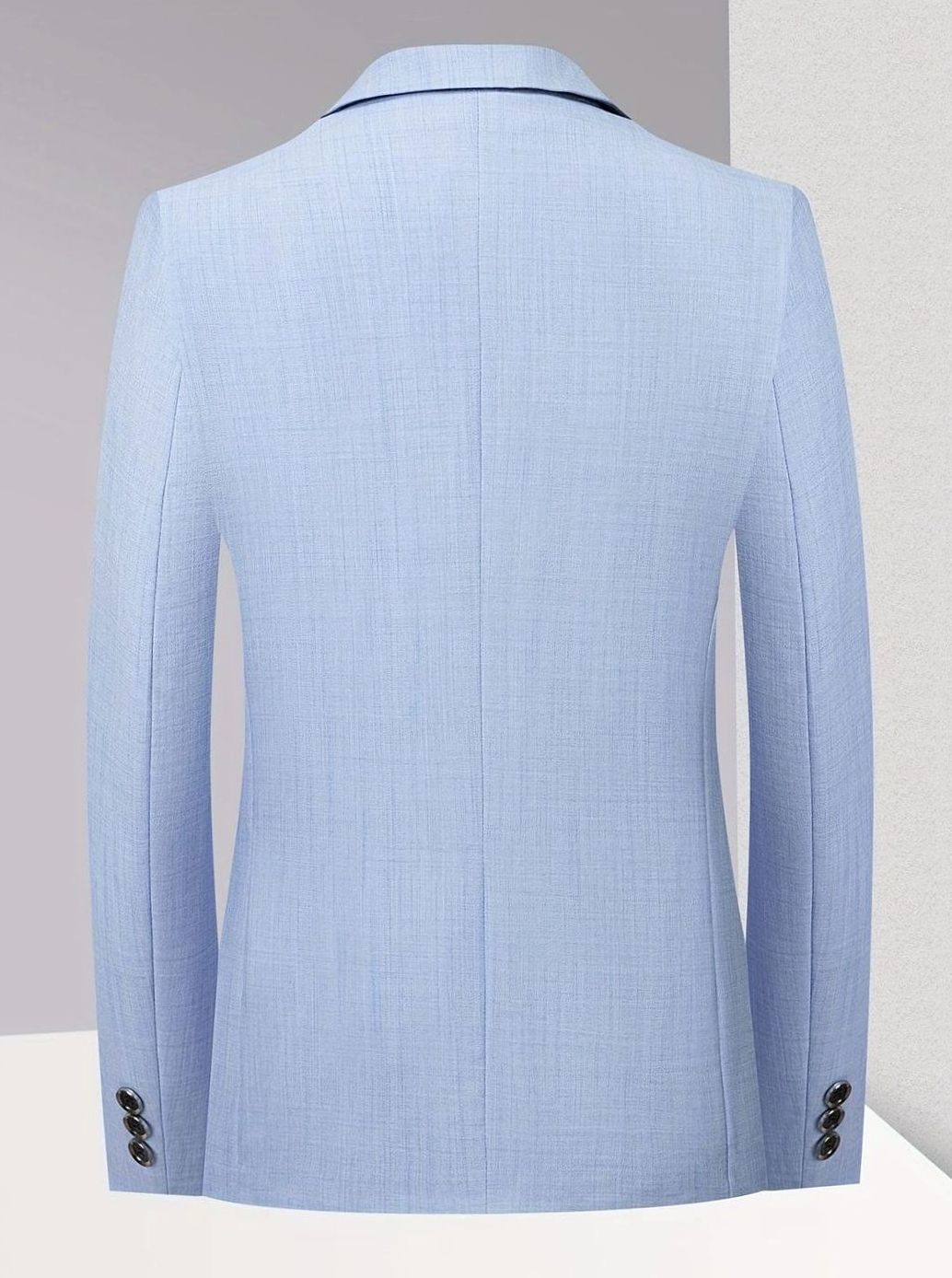 Herren Strukturierte Blazer-Jacke mit Revers-Kragen (10)