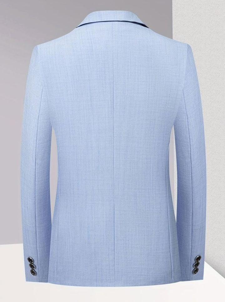 Herren Strukturierte Blazer-Jacke mit Revers-Kragen (10)