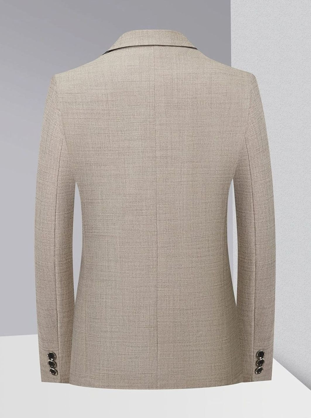 Herren Strukturierte Blazer-Jacke mit Revers-Kragen (11)