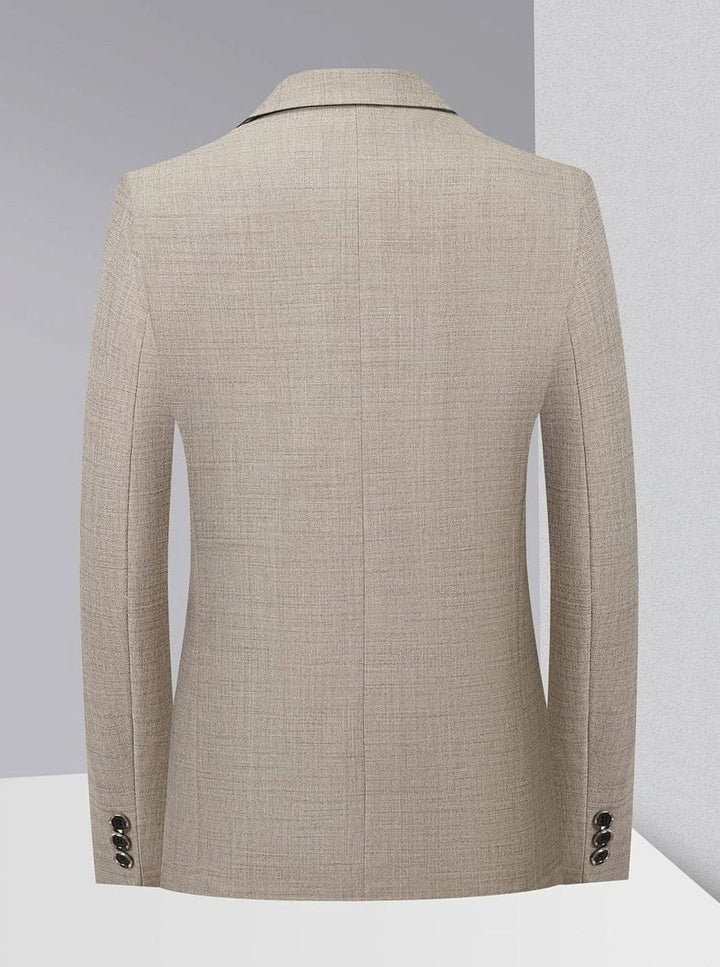 Herren Strukturierte Blazer-Jacke mit Revers-Kragen (11)