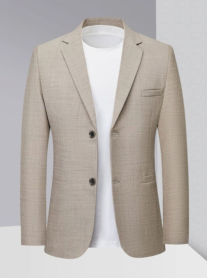 Herren Strukturierte Blazer-Jacke mit Revers-Kragen (8)