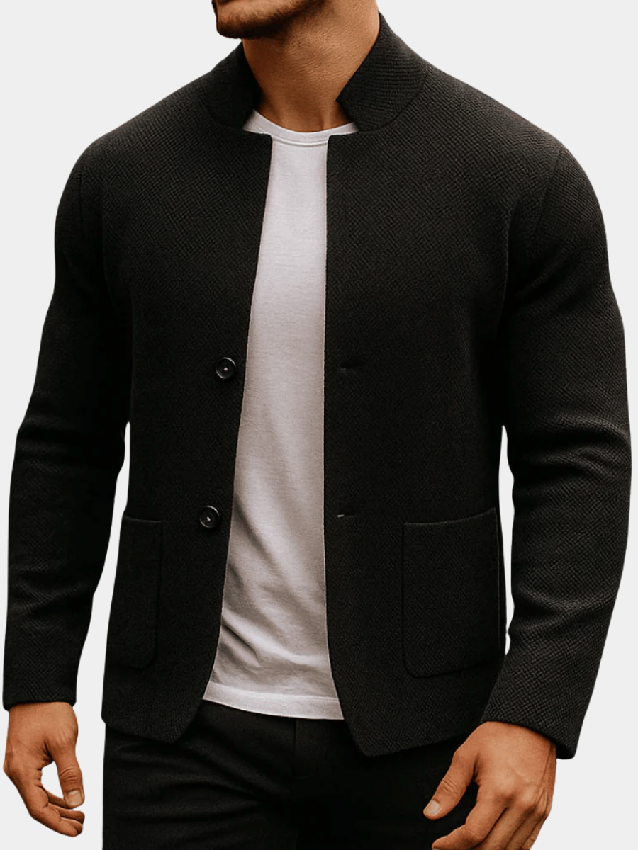 Herren Strukturierte Strickjacke im Herbst