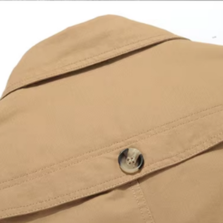 Herren Trench-Jacke gepolstert klassischer Schnitt (9)