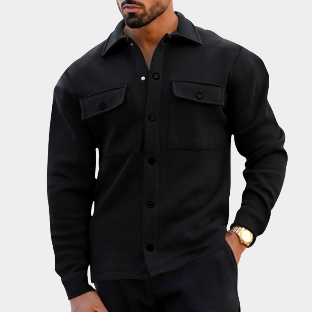 Herren Übergangsjacke aus Fleece im Workwear-Look (2)