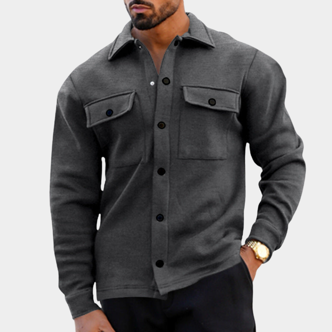 Herren Übergangsjacke aus Fleece im Workwear-Look (3)
