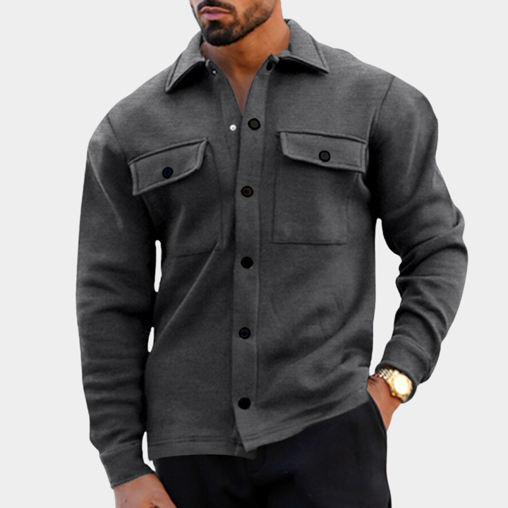 Herren Übergangsjacke aus Fleece im Workwear-Look (3)