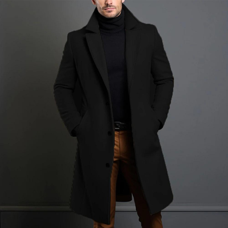 Herren Übergangsjacke elegant für den Winter in Schwarz