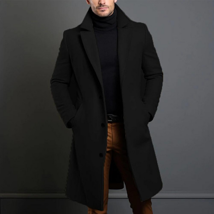 Herren Übergangsjacke elegant für den Winter in Schwarz