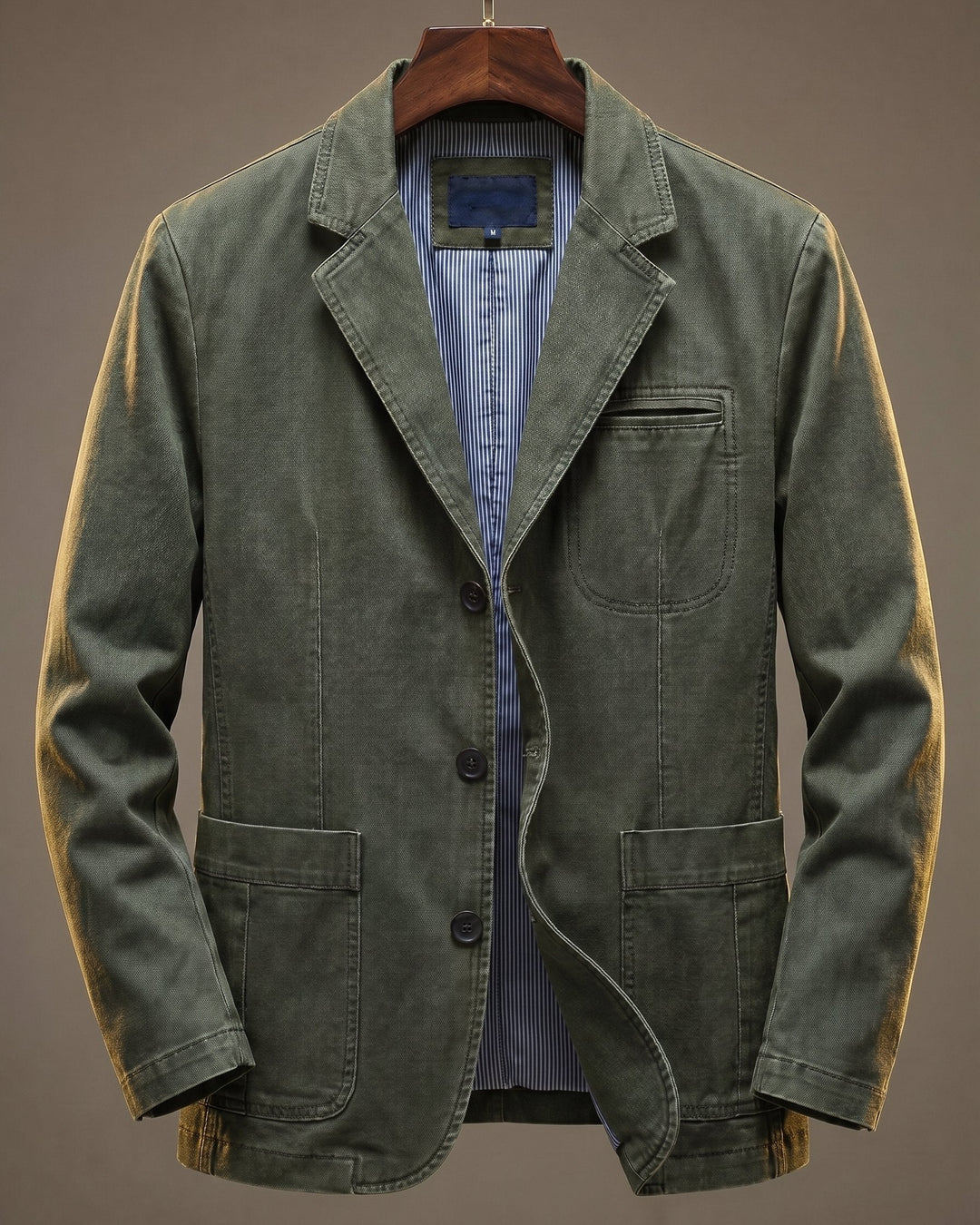 Herren Übergangsjacke im klassischen tailorierten Stil in Grün