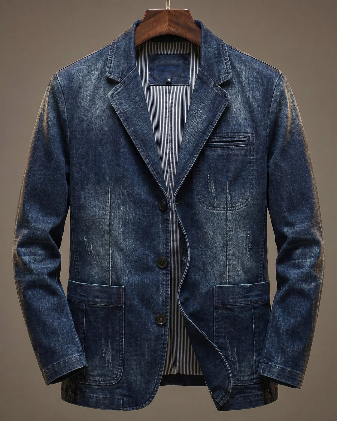 Herren Übergangsjacke im klassischen tailorierten Stil in Marineblau