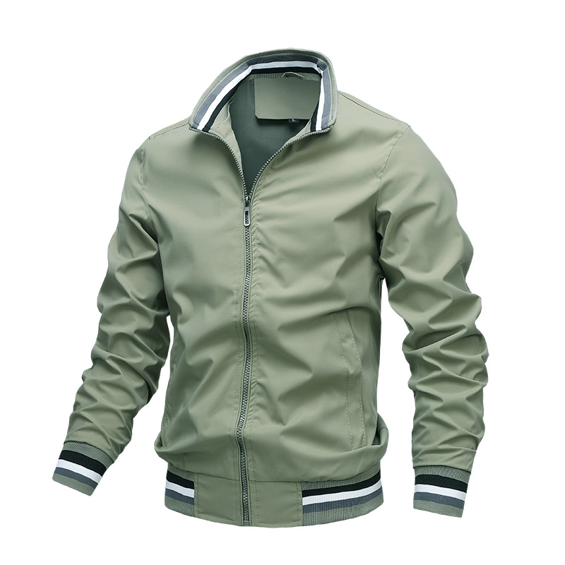 Herren Übergangsjacke im modernen Casual-Stil in Grün