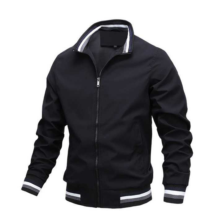 Herren Übergangsjacke im modernen Casual-Stil in Schwarz