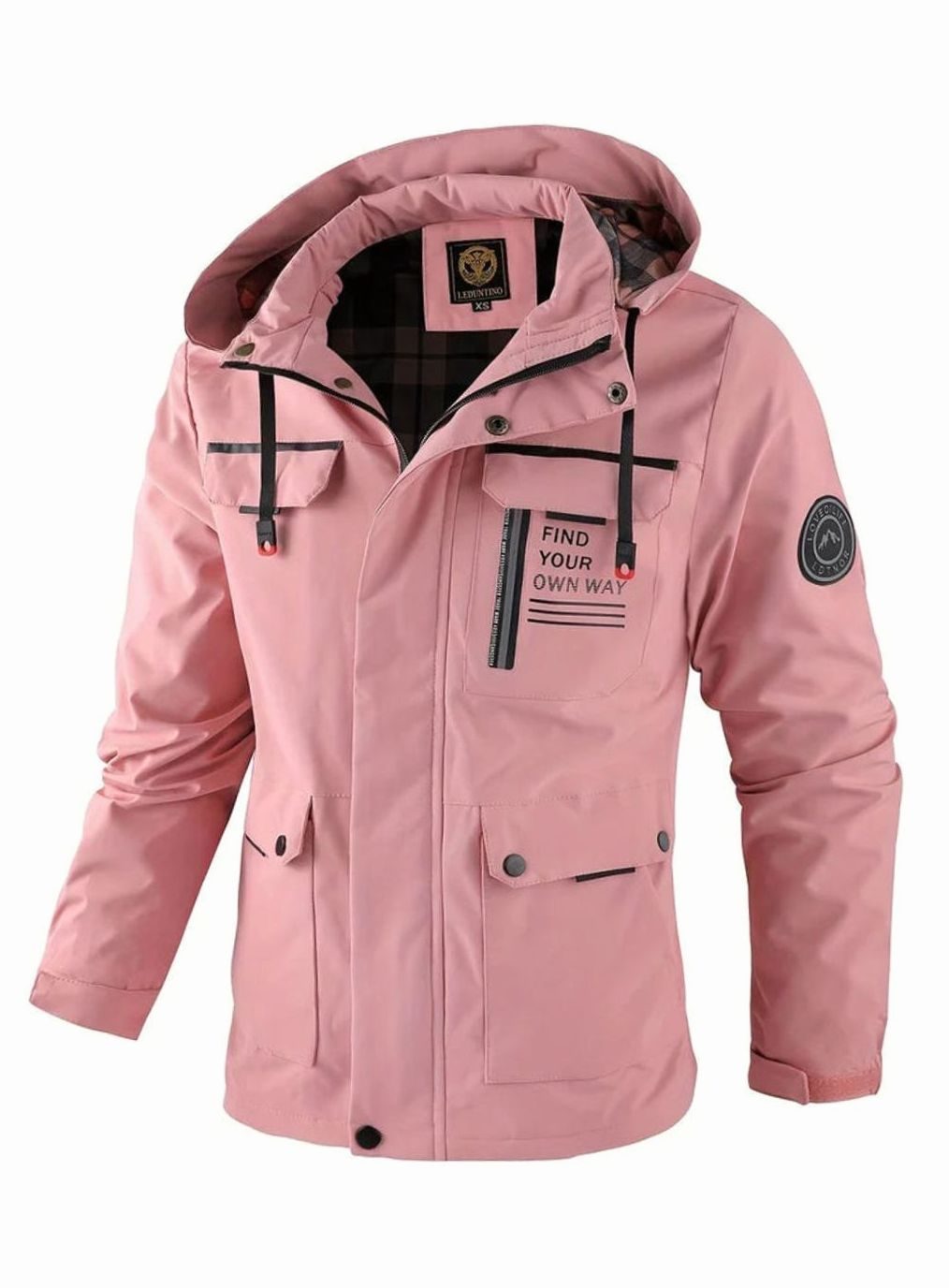 Herren Übergangsjacke wasserdicht und isoliert in Rosa