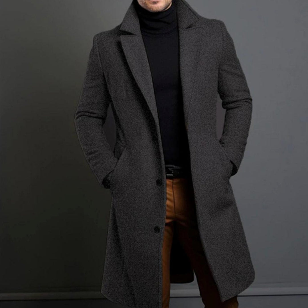 Herren Übergangsjacke Wolle Slim-Fit für Büro und Freizeit in Grau