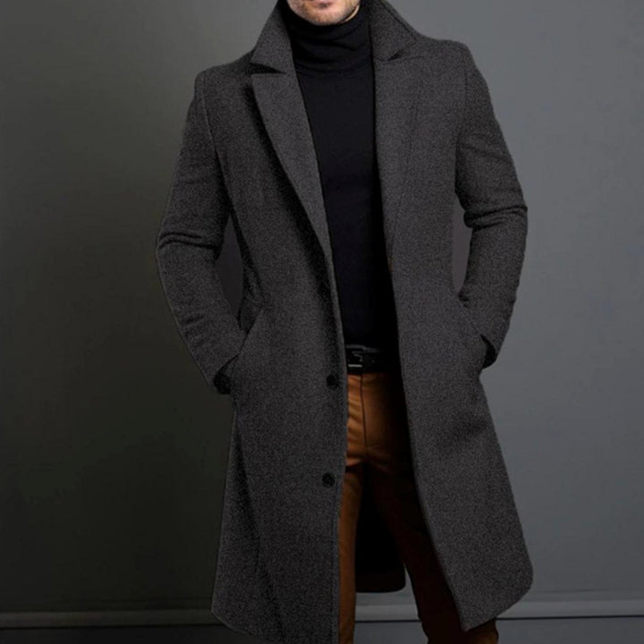 Herren Übergangsjacke Wolle Slim-Fit für Büro und Freizeit in Grau