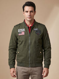 David | Herren Übergangsjacke Zip-Up mit Military-Patches