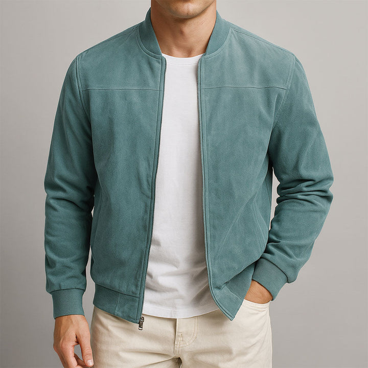 Herren Urban Jacke im klassischen Bomber-Stil in Blau