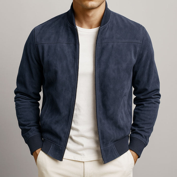 Herren Urban Jacke im klassischen Bomber-Stil in Dunkelblau