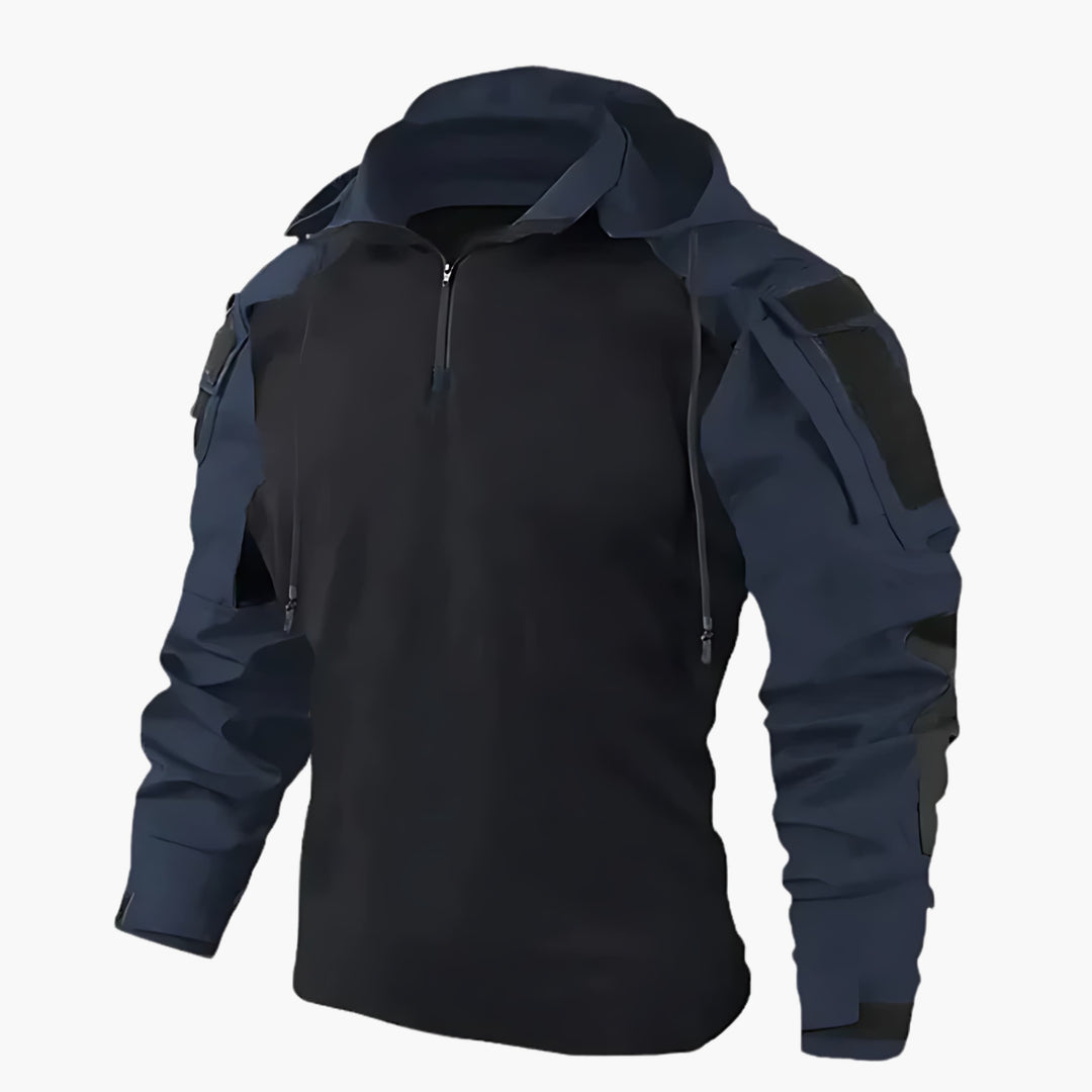 Herren Utility Übergangsjacke mit Taktischem Design in Dunkelblau