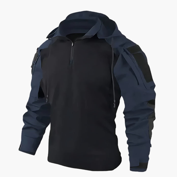 Herren Utility Übergangsjacke mit Taktischem Design in Dunkelblau