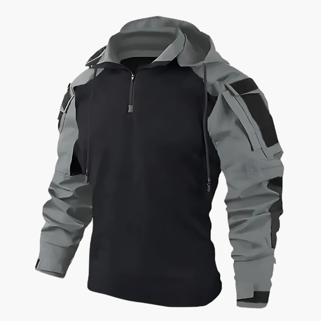 Herren Utility Übergangsjacke mit Taktischem Design in Grau