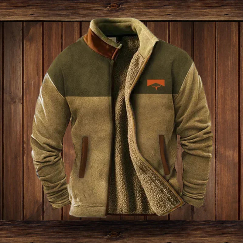 Herren Warme Fleece-Weste für Herbst in Braun