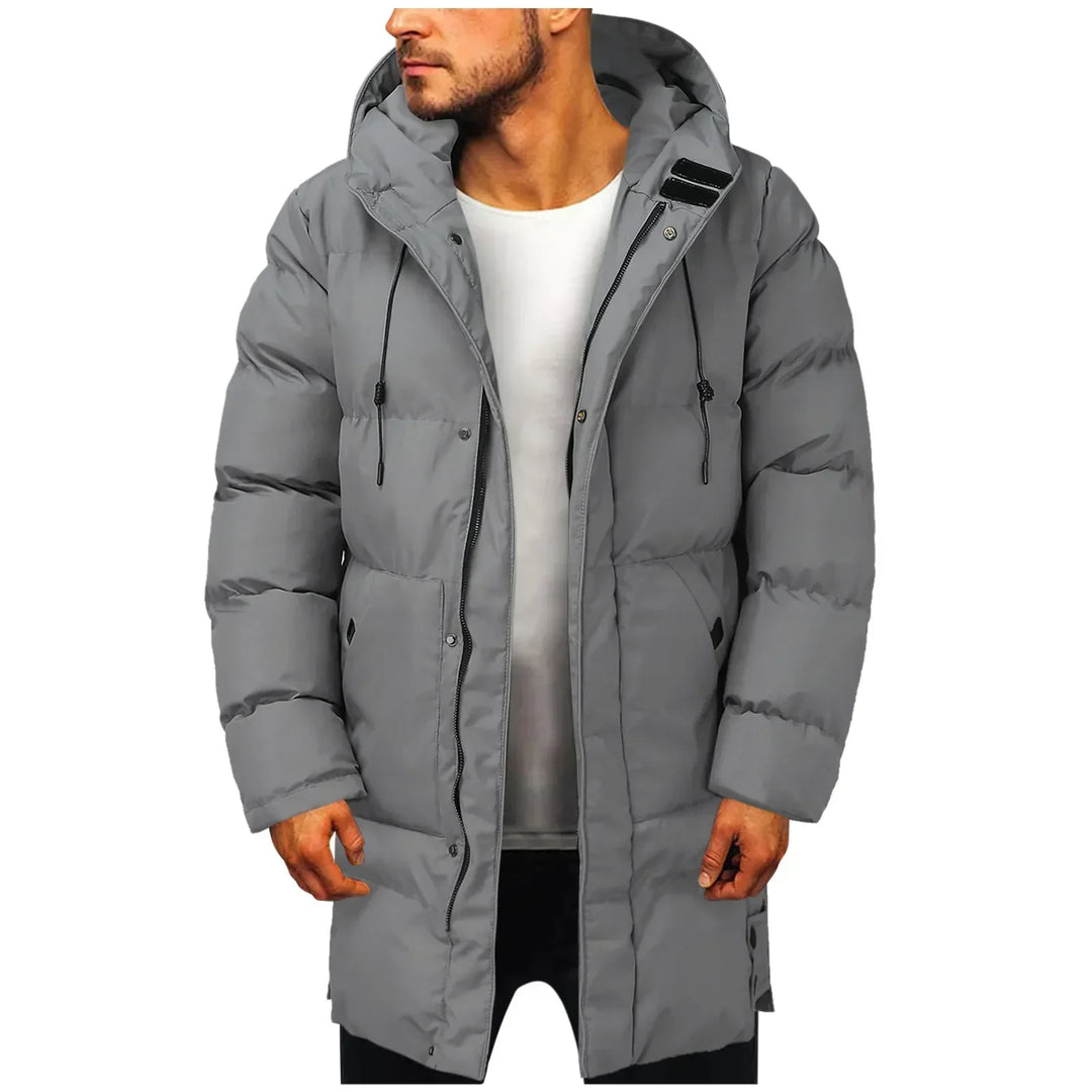 Herren Wasserdichter Warm-Mantel für Herbst in Grau