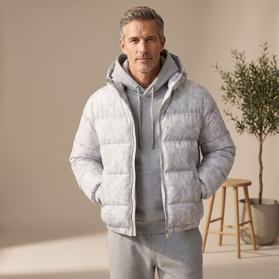 Herren Winterjacke gefüttert mit Kapuze für kalte Tage
