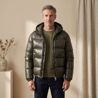 Noah | Herren Winterjacke mit Daunenfüllung und verstellbarer Kapuze