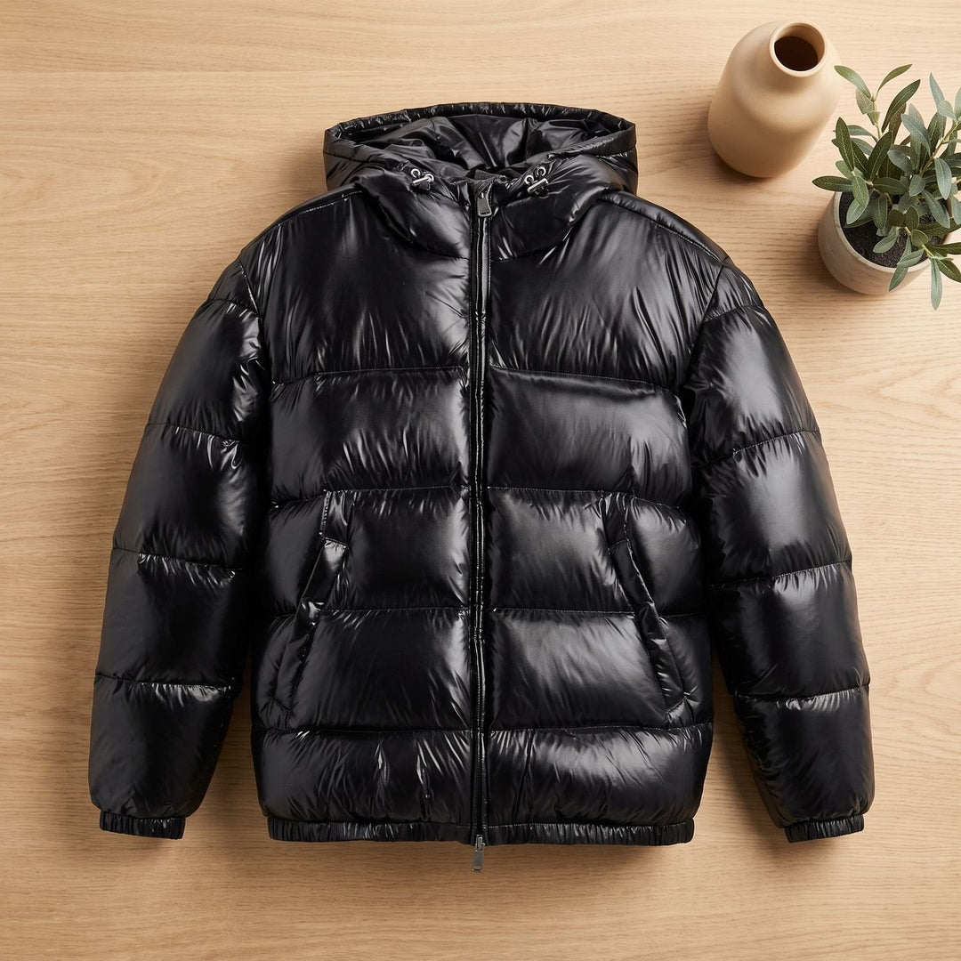 Herren Winterjacke mit Daunenfüllung und verstellbarer Kapuze (3)
