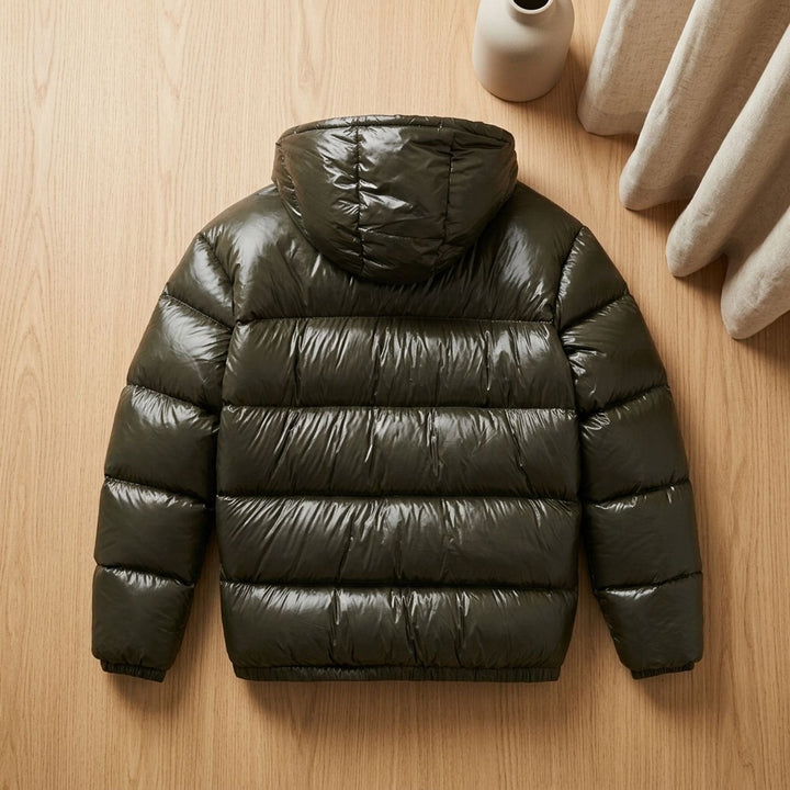 Herren Winterjacke mit Daunenfüllung und verstellbarer Kapuze (7)