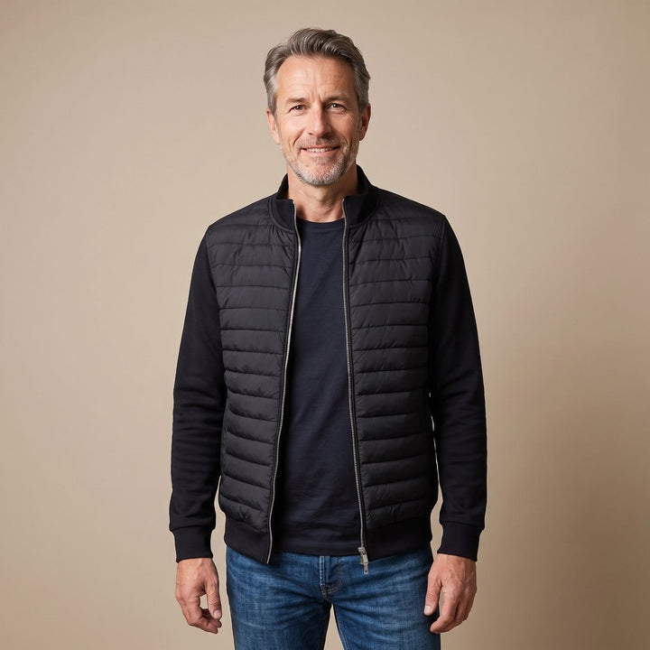 Herren Winterjacke mit Hybrid-Design und Steppung