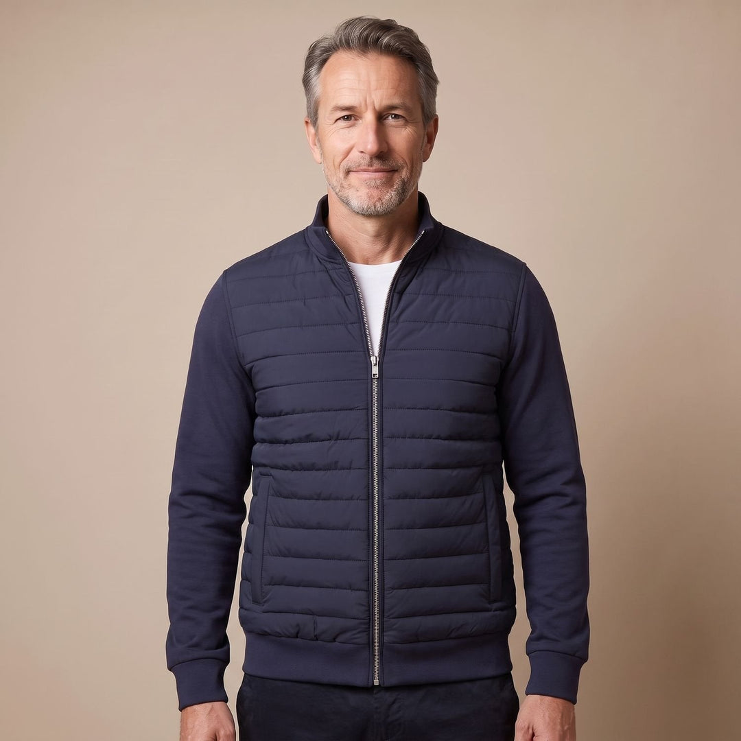 Herren Winterjacke mit Hybrid-Design und Steppung (2)