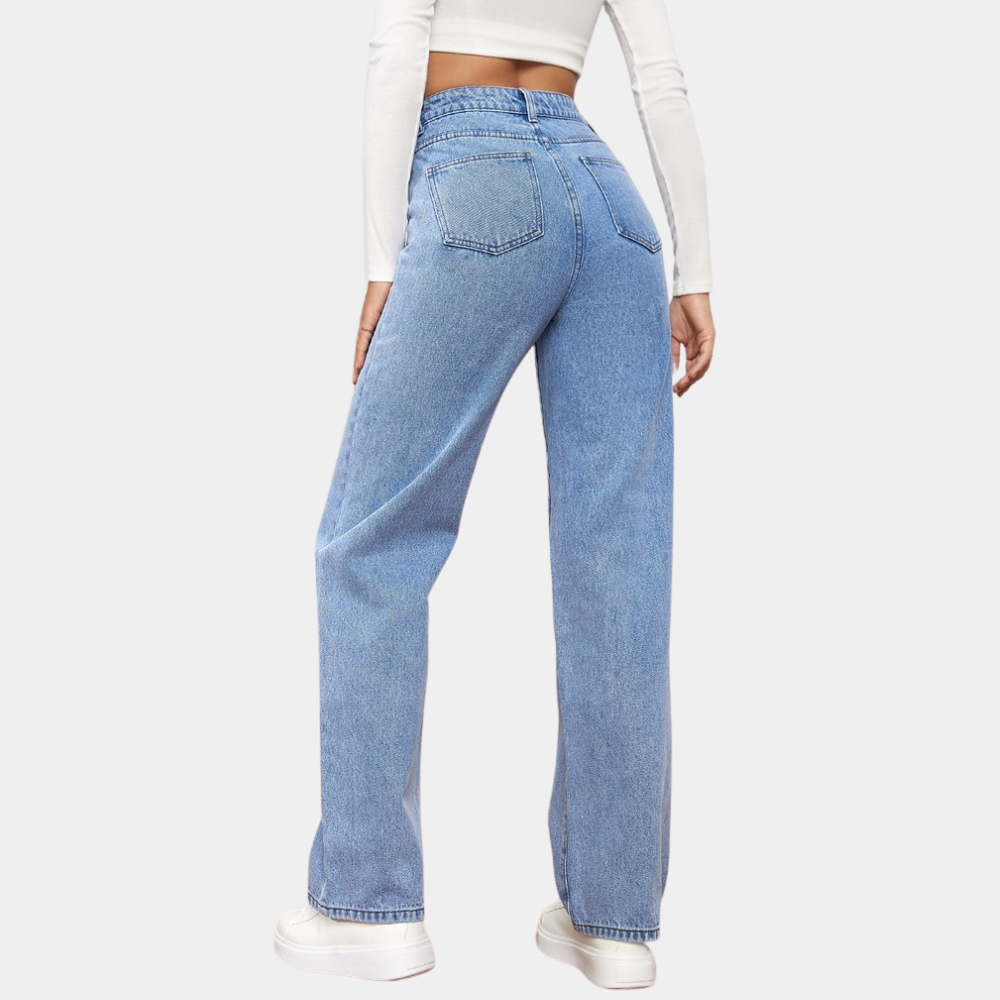 High-Waist Straight-Leg Jeans Jeans (7)