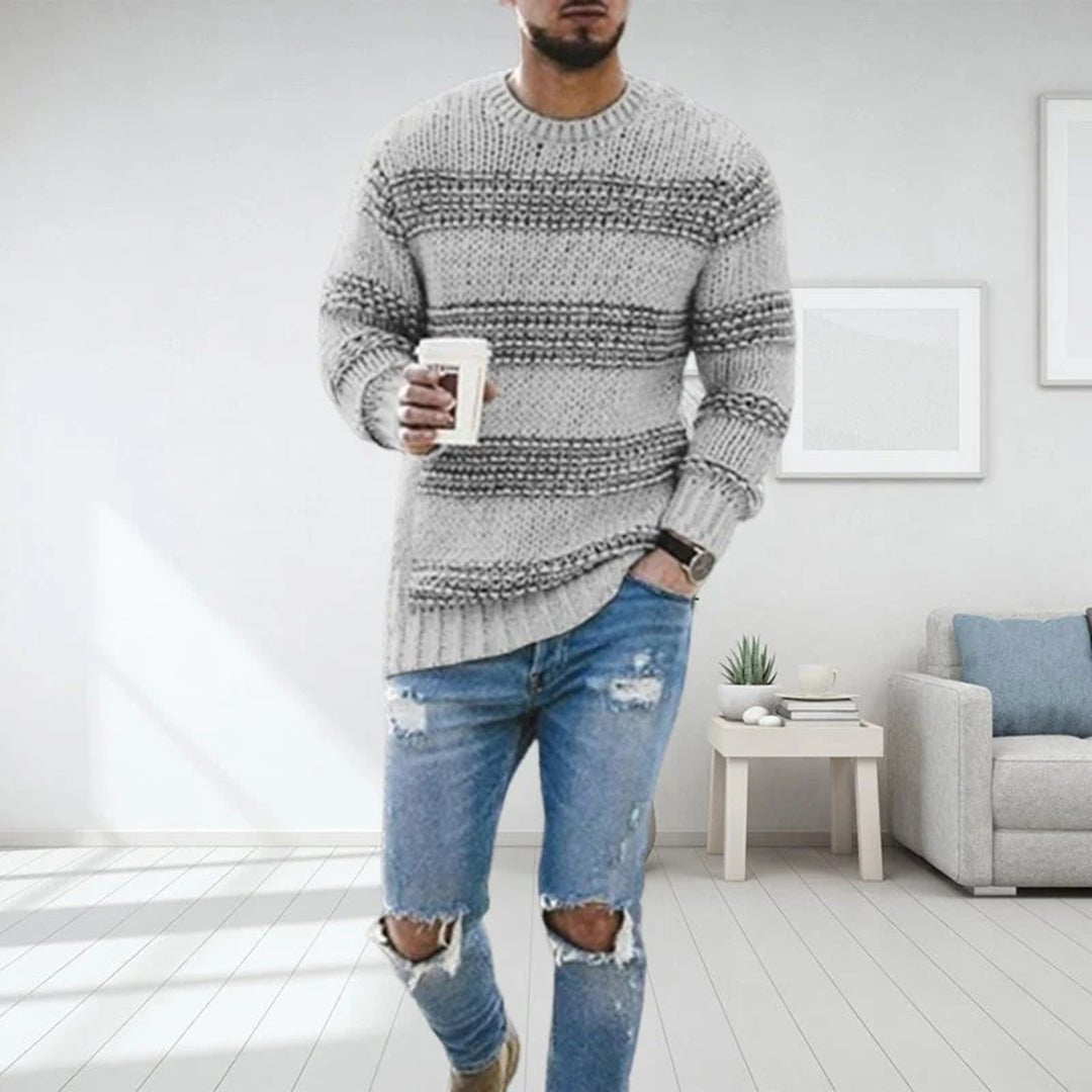 Hochwertiger Herrenpullover für Alltag und Eleganz in Grau