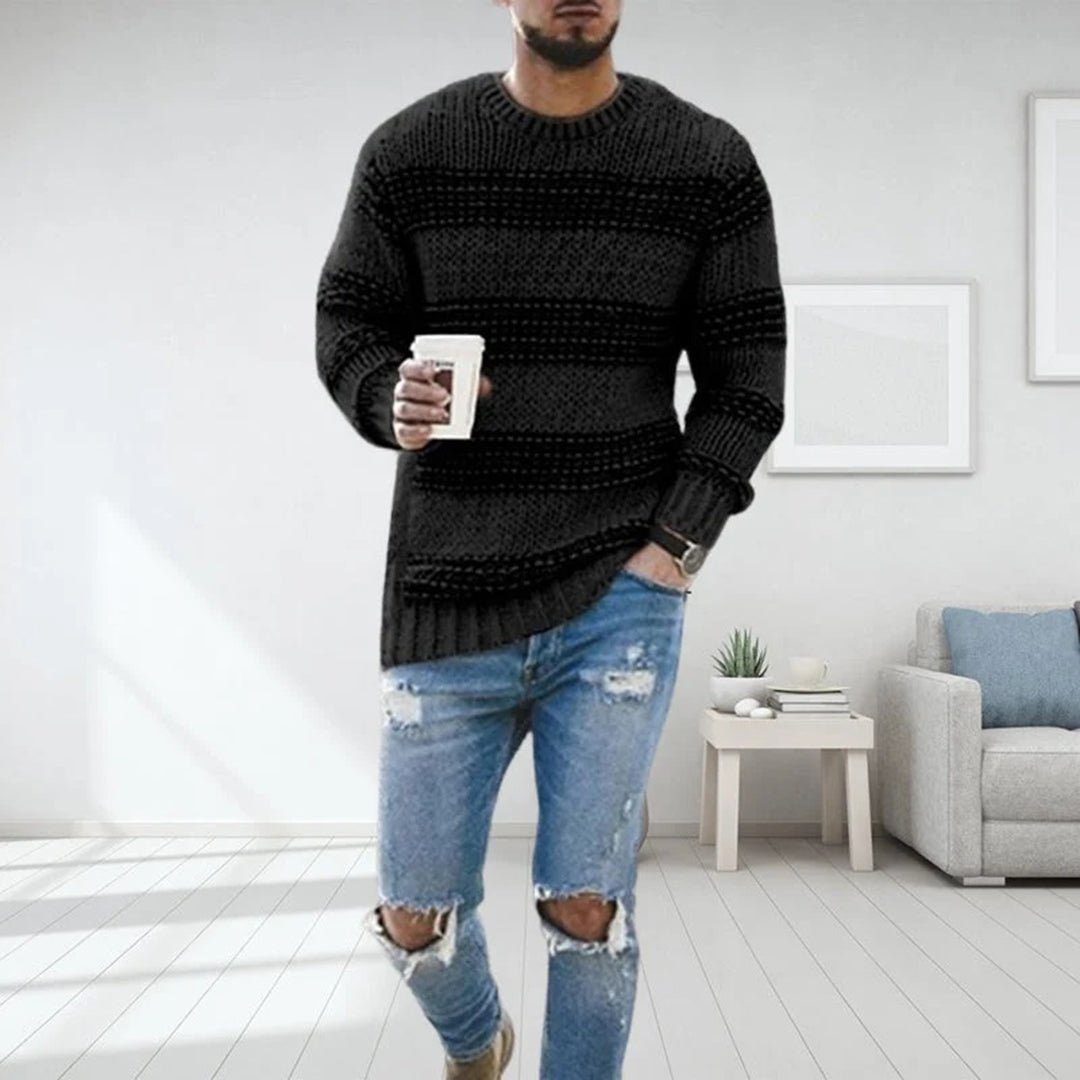 Hochwertiger Herrenpullover für Alltag und Eleganz in Schwarz