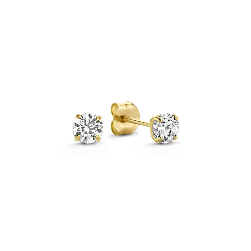 Elegantes Set aus Larmes de Lune Gold-Steinohrringen