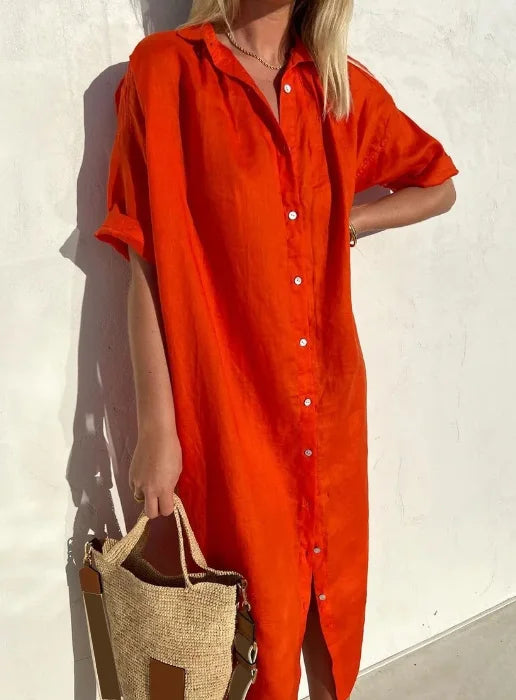 Elara Hemdblusenkleid aus Leinen, leicht und luftig foto 2