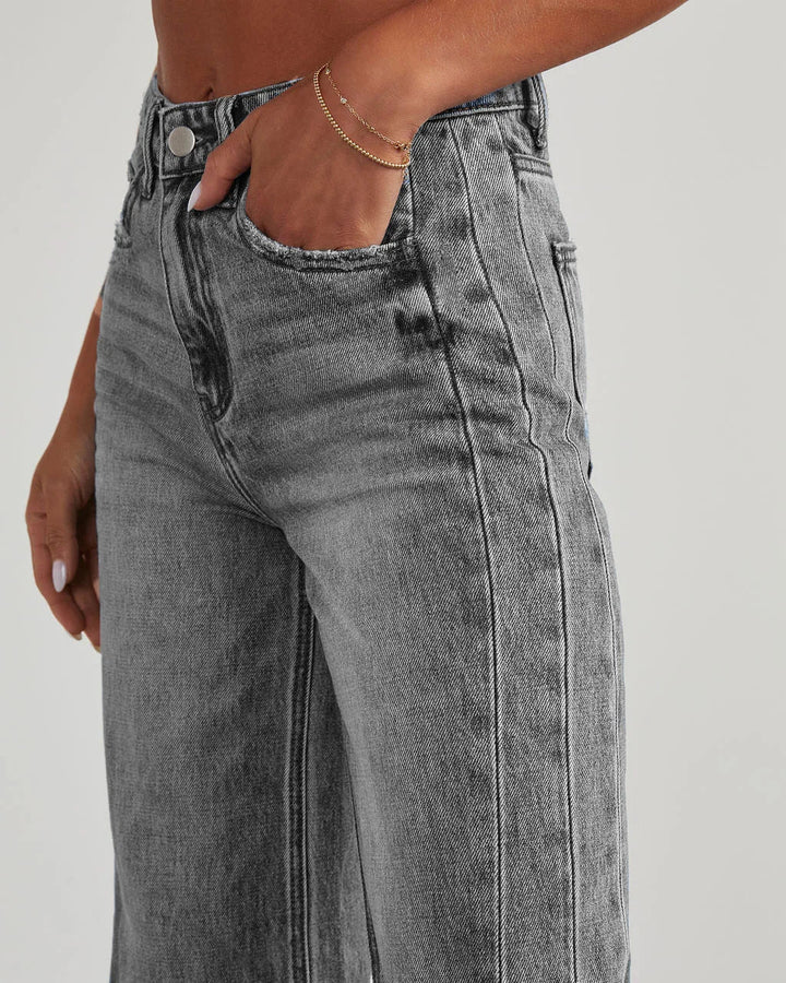 in Grau mit Raw-Hem Jeans (3)