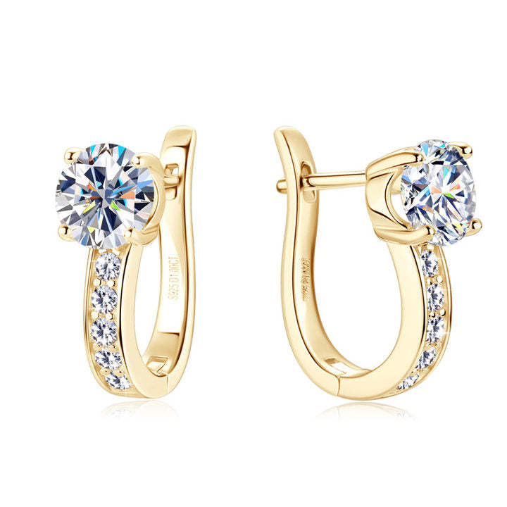 Elegante Gold-Huggie-Ohrringe