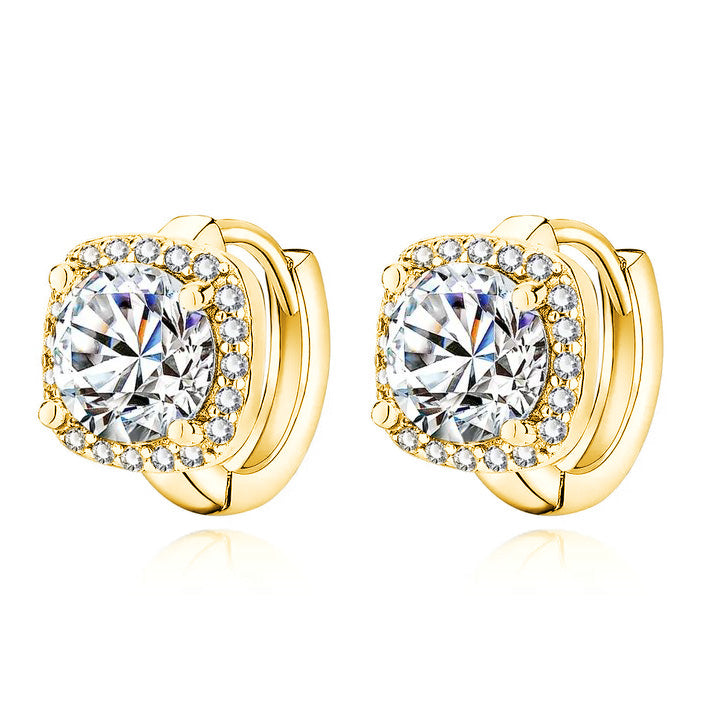 Chic Nadine Gold Quadratische Ohrringe