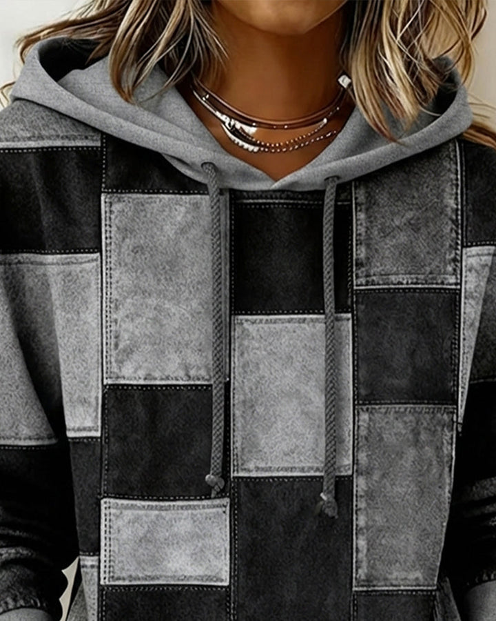 Karierter Damen Hoodie im lässigen Stil (7)