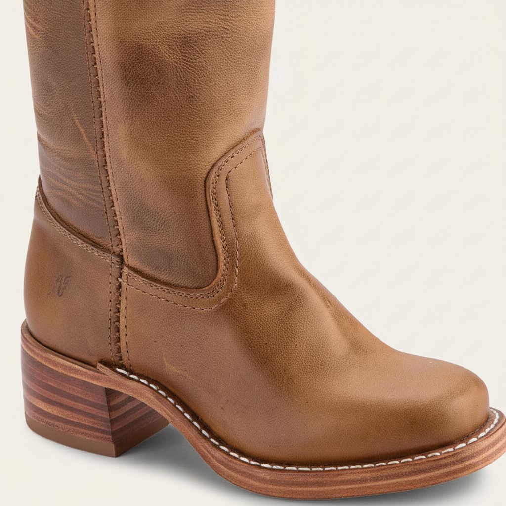 Klassische Damen Hochschaft Lederstiefel zum Herbst (3)