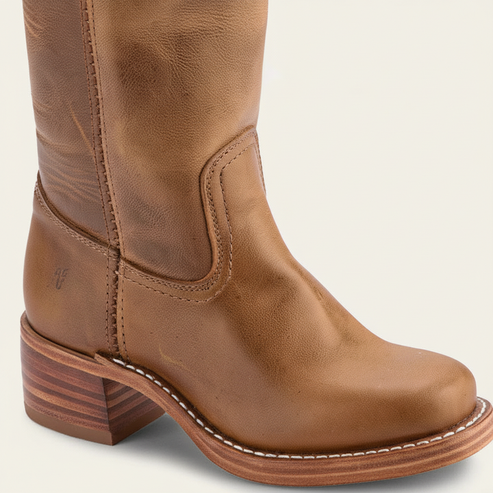 Klassische Damen Hochschaft Lederstiefel zum Herbst (3)