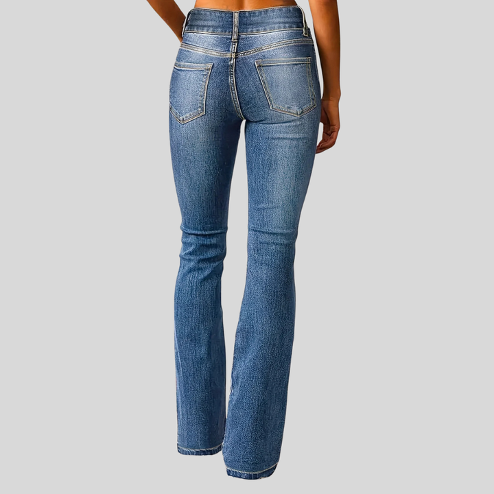 Klassische Damen Jeans mit hohem Bund (4)