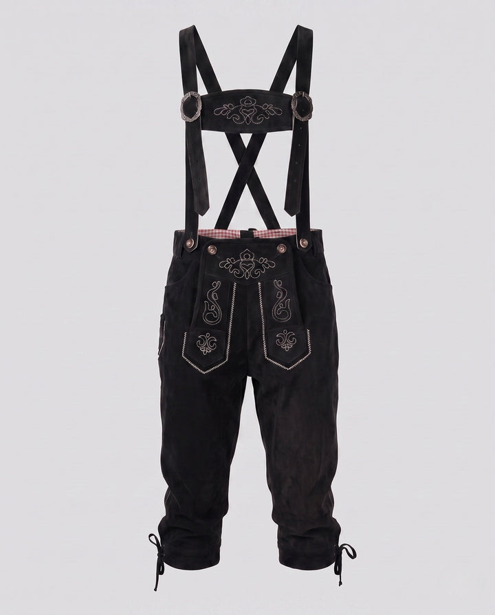 Klassische Damen Lederhose für Oktoberfest in Schwarz