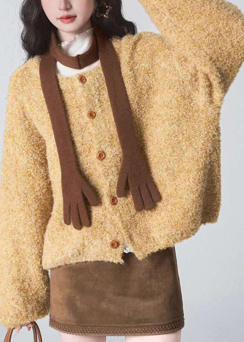 Klassische Damen Winterjacke aus Strickgewebe